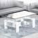 TUKAILAi Modern White Coffee Table 23.6x39.4"