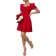 Shein Privé Women's Romantic Valentine's Day Summer New Arrival Red Short Sleeve Dress for Dating, Vacation & Commute