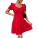 Shein Privé Women's Romantic Valentine's Day Summer New Arrival Red Short Sleeve Dress for Dating, Vacation & Commute