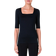 Akris Square Neck Jersey Top - Black