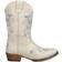 Roper little kid's Riley Floral Snip Toe Cowboy Boots - White