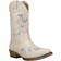 Roper little kid's Riley Floral Snip Toe Cowboy Boots - White