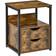 Homcom Industrial Rustic Brown Bedside Table 35x40cm