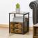 Homcom Industrial Rustic Brown Bedside Table 35x40cm