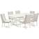 East West Furniture X027FO244-7 Light Grey/Linen White Dining Set 40x72" 7