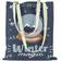 Bonamaison Printed Shopping Bag - Blue