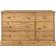 Alpen Home 3 plus 3 Wide Antique Wax Finish Chest of Drawer 116x77.3cm