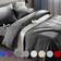 Sonoro Kate Thread Count Bed Sheet Gray (266.7x259.1cm)