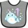 Inktastic Happy 1st Birthday with Cute Narwhal Stars & Bubbles Gift Baby Bib