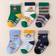 Shein 6pairs Boys' Anti-skid Cartoon Construction Vehicles And Police Car Series Floor Socks For Infant And Toddler