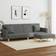 vidaXL Cama De Dark Grey Sofa 220cm 2stk 2 personers