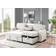 Lilola Home Estelle Fabric Reversible Sleeper Sectional Beige Sofa 86.5" 3 Seater