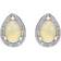 C. W. Sellors Pear Cut Cluster Stud Earrings - White Gold/Gold/Opal/Diamonds