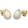 C. W. Sellors Pear Cut Cluster Stud Earrings - White Gold/Gold/Opal/Diamonds