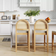 Nathan James Bailey Warm Pine-Cream Bar Stool 98.6cm