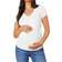 Shein Maternity V-neck Solid Tee