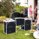 OutSunny Multi-Storage Portable Camping Kitchen with Heat-Resistant Tabletops and Bag