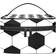 Football Makeup Organizer Bag - Black/White