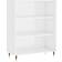 vidaXL Engineered Wood White High Gloss Book Shelf 90cm