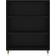vidaXL Engineered Wood Black Bokhylla 90cm