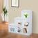 Homcom Cube White Book Shelf 91.5cm