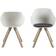 Act Nordic Tina White/Natural Køkkenstol 80.5cm 2stk