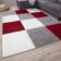 THE RUGS Myshaggy Red, Grey, White 140x200cm