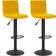 vidaXL Velvet Mustard Yellow Bar Stool 111cm 2pcs