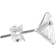 Lucléon Square Earrings - Silver/Transparent