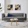 modway Elation Tufted Gray Sofa 90.5" 3 Seater