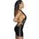 Noir Handmade F255 Powerwetlook Halter Mini-Dress with Neck Wrap