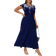 Shein Clasi Plus Size Floral Printed Round Neck Loose Fit Dress