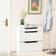 Homcom Cupboard with Slide Out Drawer White Shoe Rack 89x96cm