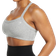 Gymshark Cotton Lifting Sports Bra - Light Grey Core Marl