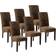 tectake Luxury Antique Brown Esszimmerstuhl 106cm 6Stk.