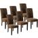 tectake Luxury Antique Brown Køkkenstol 106cm 6stk