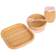 Tiny Dining Square Bamboo Suction Baby Feeding Set 4pc