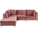 Beliani EVJA Pink Soffa 235cm 2st 4-sits
