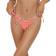 Pq Swim Gingham Lettuce Edge Tie Bottoms - Ginger