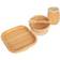 Tiny Dining Square Bamboo Suction Baby Feeding Set 4pc