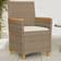 vidaXL Garden Chairs with Cushions 2 pcs Beige Poly Rattan and Solid Wood