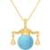 C. W. Sellors Zodiac Libra Bead Pendant - Gold/Turquoise