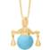 C. W. Sellors Zodiac Libra Bead Pendant - Gold/Turquoise