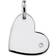 Altesse Quality Heart Pendant - Silver/Diamond