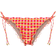 Pq Swim Gingham Lettuce Edge Tie Bottoms - Ginger
