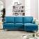 Artemis Home Woodbury Reversible Teal Sofa 218cm 3 Seater