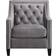 Hanover Willa Button Tufted Steel Grey Armchair 36"