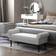 Homcom Deluxe Light Grey Settee Bench 132x45.5cm
