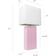 Elegant Designs Modern Leather Blush Pink/White Table Lamp 21" 2