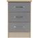 SECONIQUE Nevada Grey Gloss/Light Oak Effect Veneer Bedside Table 40x40cm